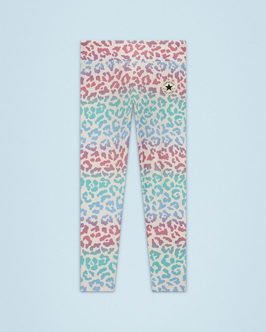 Girls\' Converse Leopard Leggings Beige | AU 4810CB